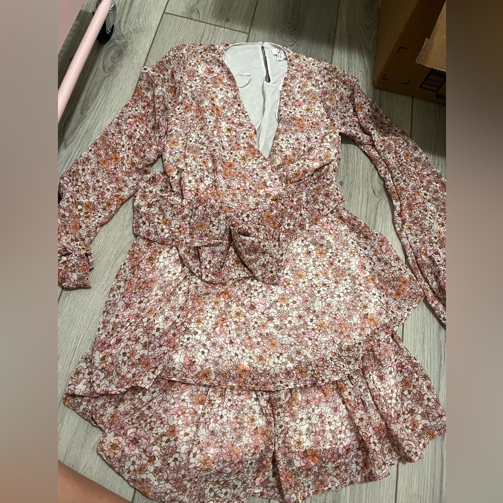 Pink & Orange Floral Dress